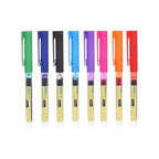 8 Disposable Roller Pen 0.5 mm Pack of 8 Colors - Multi Color