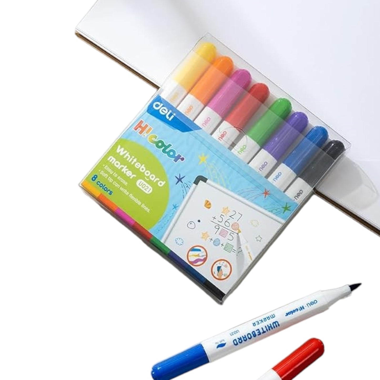 Deli Whiteboard Marker Bullet Tip 8 pcs