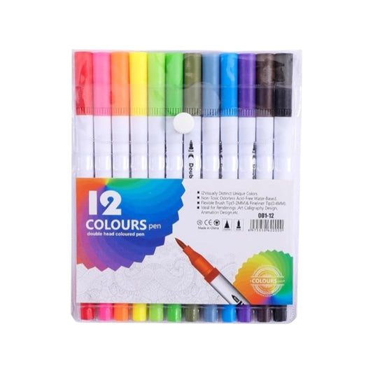 YelaJoy Dual Brush Marker Pens, 12/24/36/48 Colored Markers, Fine liners & Brush Tip Watercolor