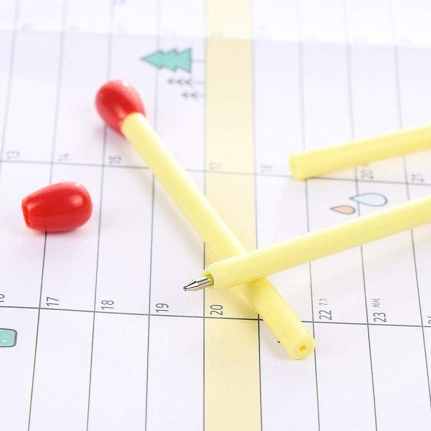 Portable Matchstick-Shaped Fun Ballpoint Pens - 1 pc.