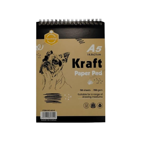 Keep Smiling A5 Sketch Book 150g 50 Sheets Kraft Paper Wire