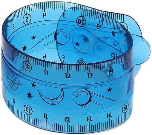 Keyroad KR971664 Colored Flexible Ruler, 20 cm Length