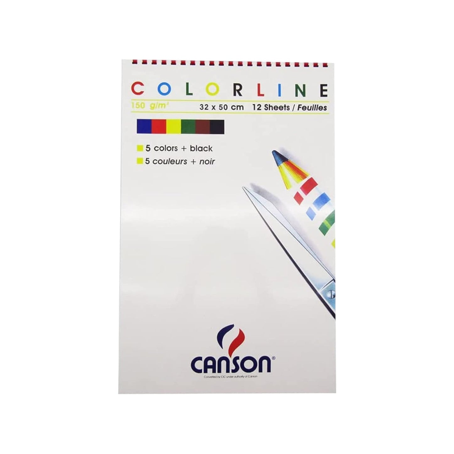 Canson sketchbook 12 sheets 150gsm / 32x50 b3 / colored