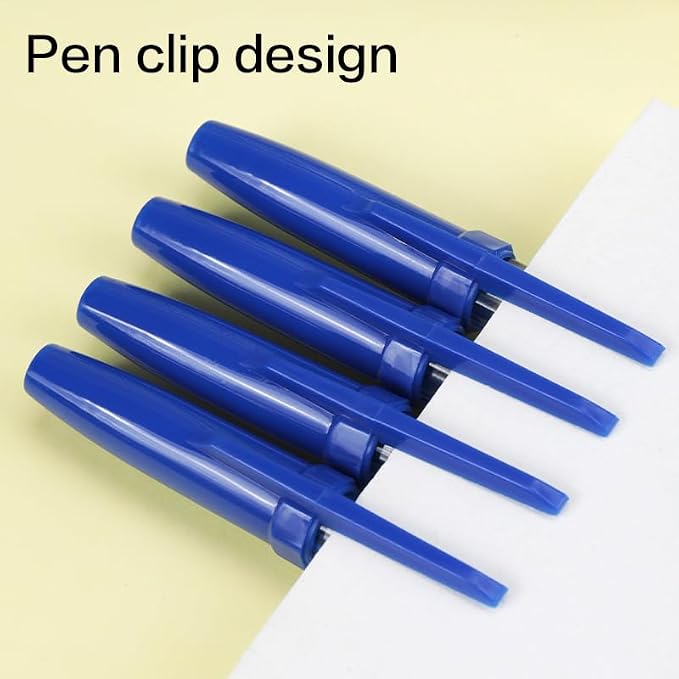 Deli EQ6-MT-BL Ball Point Pen, 0.7 mm Bullet Tip, Blue- Pack of 7