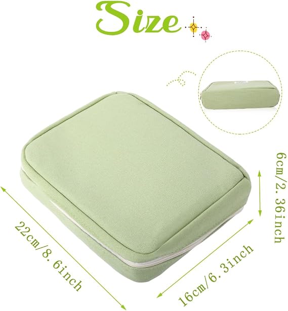 Wide Opening Pencil Case Pen Bag Pouch Olive Green