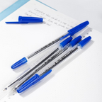 Elite Stationery House pack of blue Deli ball point pens with 0.7mm bullet tips for smooth writing on paper