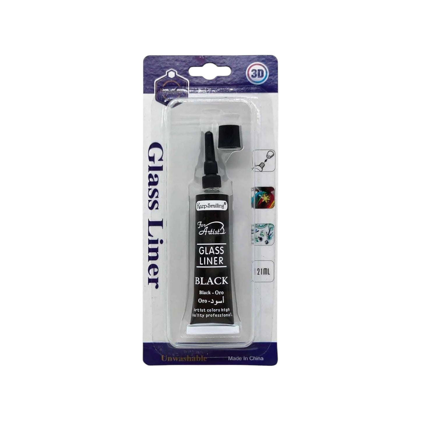 Black Glass Liner Relief Tube Glass