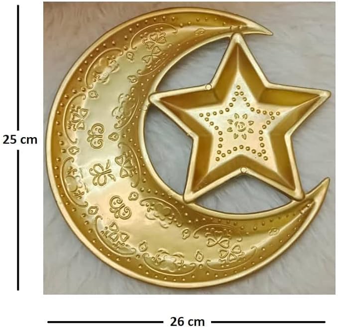 Star and Crescent Gold Plastic Plate