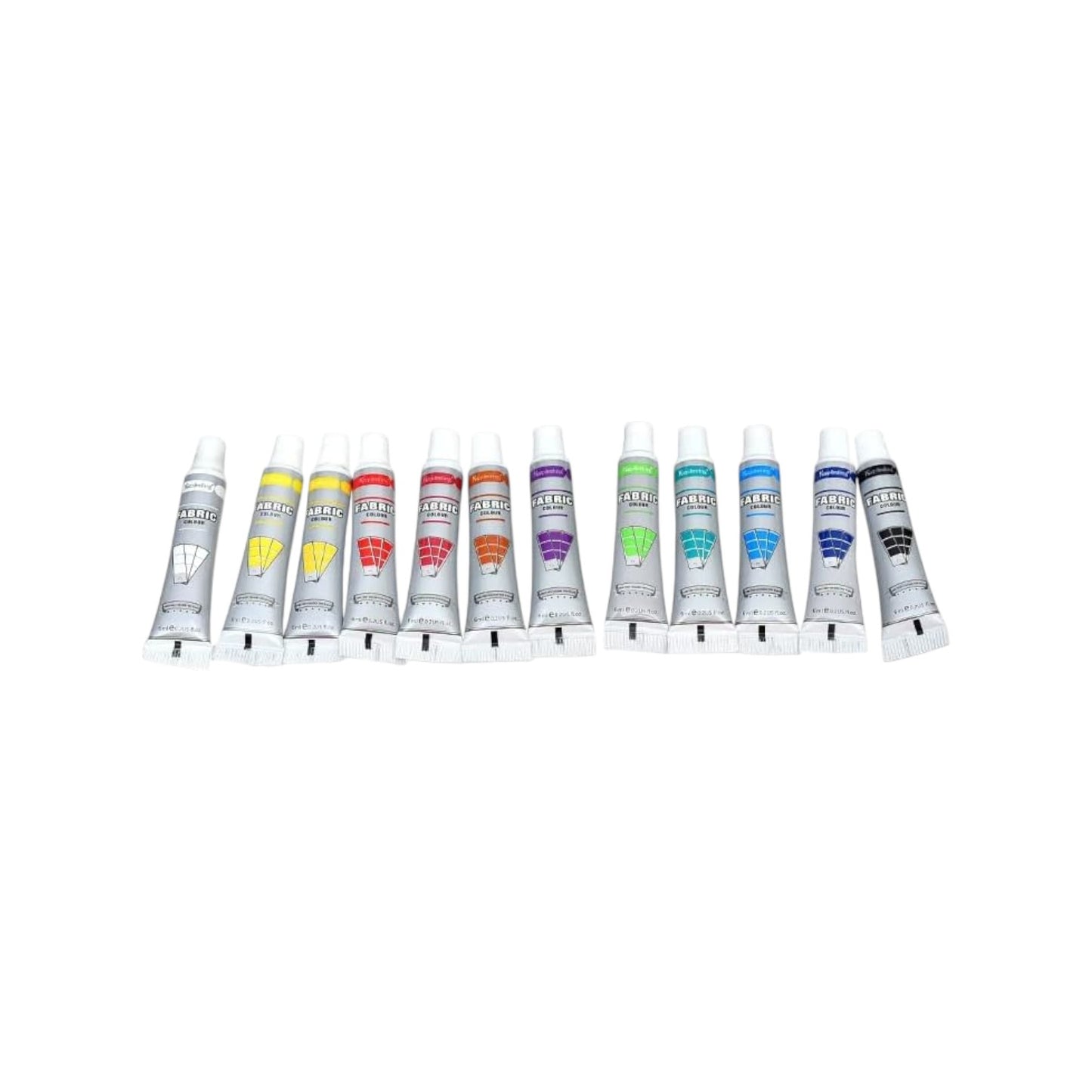 Keep Smiling Fabric Colors (6ml) Pack Of 12 Pieces - Multicolor