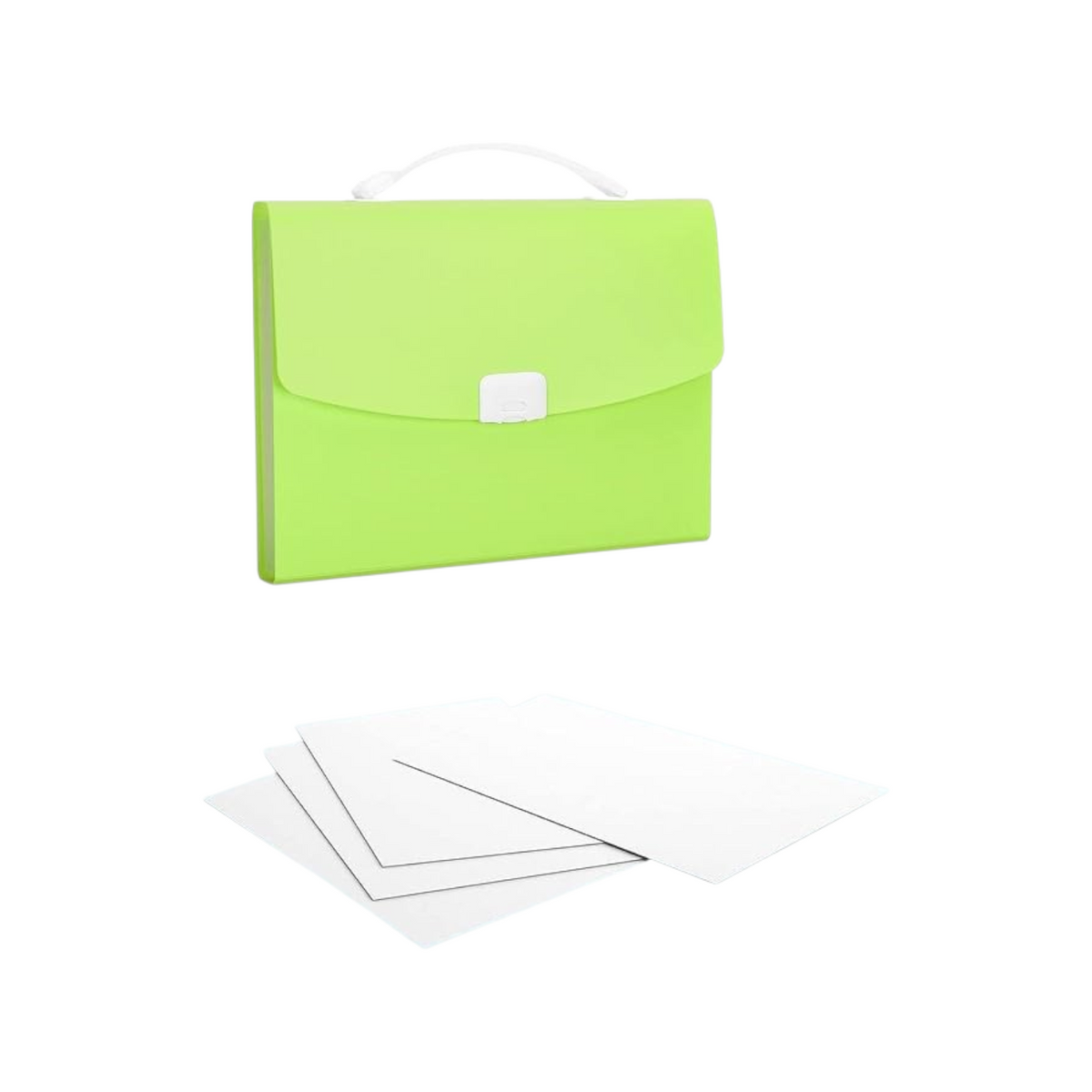 Elite Stationery House emerald green expanding 13-pocket A4 accordion file folder with handle and secure lock