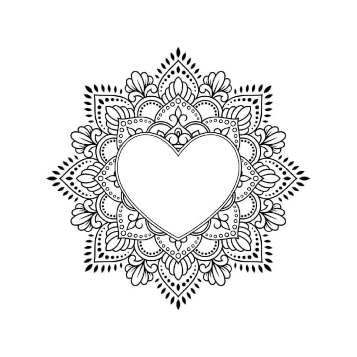 Generic Bedaya Classic Mandala Colouring Book - 50 A4 Sheets