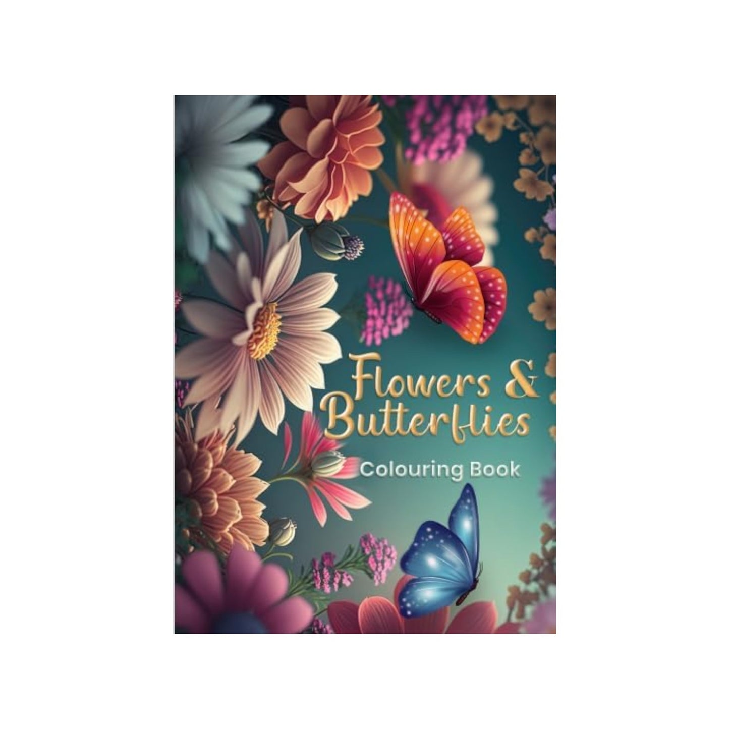 A5  Flowers & Butterflies Coloring Book - 50 Pages