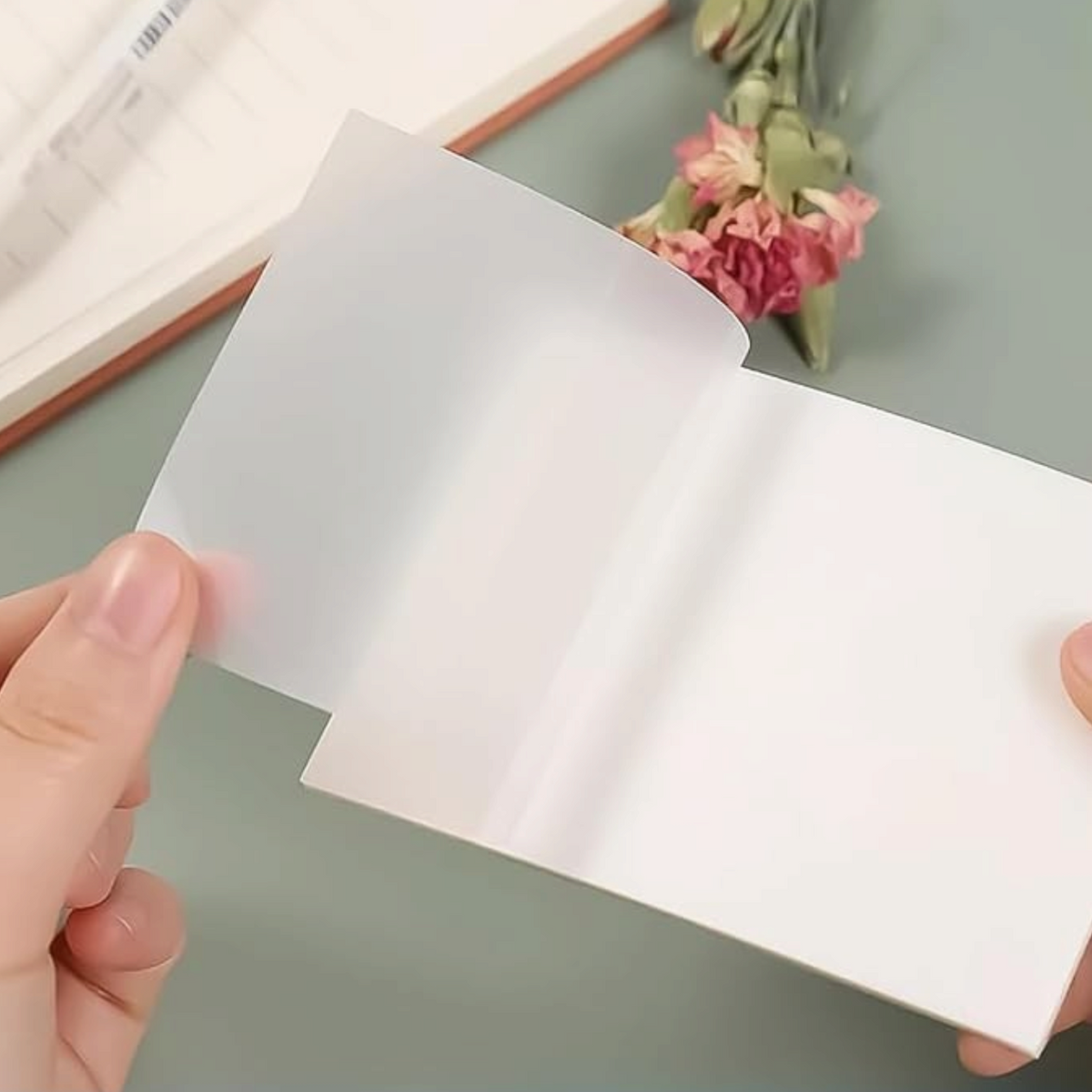Elite Stationery House transparent waterproof self-adhesive sticky notes in a 76x76mm square format