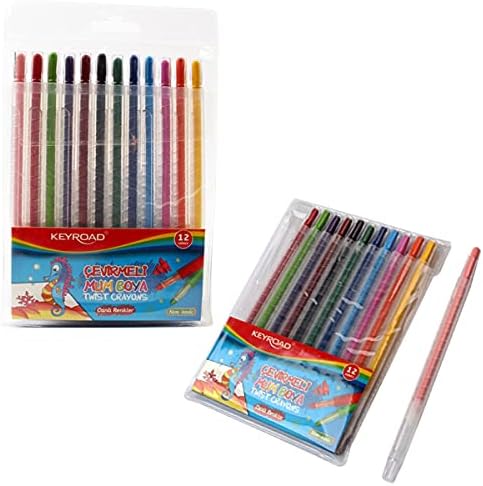 Crayon Color, Non-Toxic 12 Colors, Keyroad