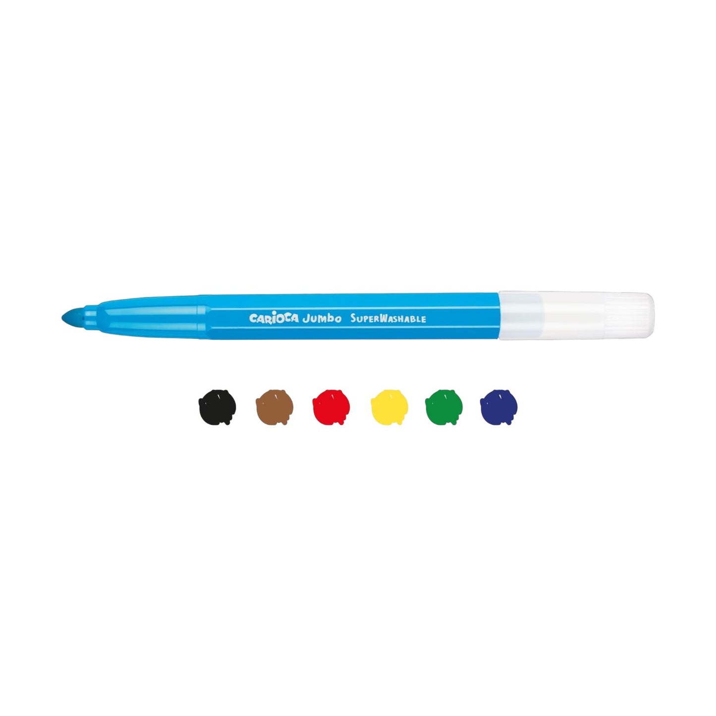Carioca Jumbo Extra Fat - Multicoloured, Pack of 6
