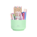 360 Degree Rotating Pen Holder Desk Organizer with 5 Compartments