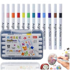 12 Pcs Acrylic Paint Markers Set Non-Toxic, Water-Based Ink