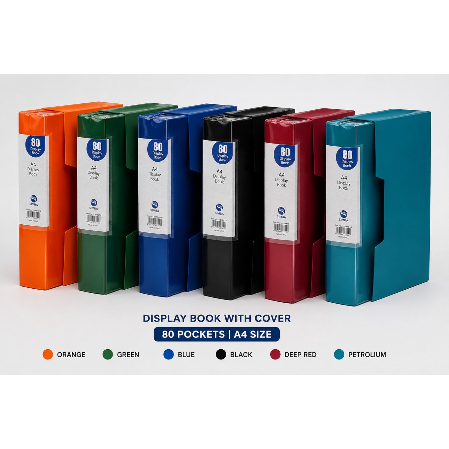 Simba Document Holder 80 Pockets with Cover Multi-Color A4 Model DB8516