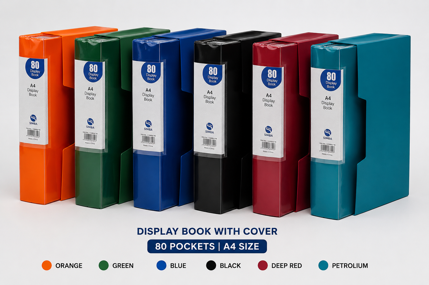 Simba Document Holder 80 Pockets with Cover Multi-Color A4 Model DB8516