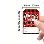 10 pcs Glossy Self-Adhesive Christmas Stickers Roll