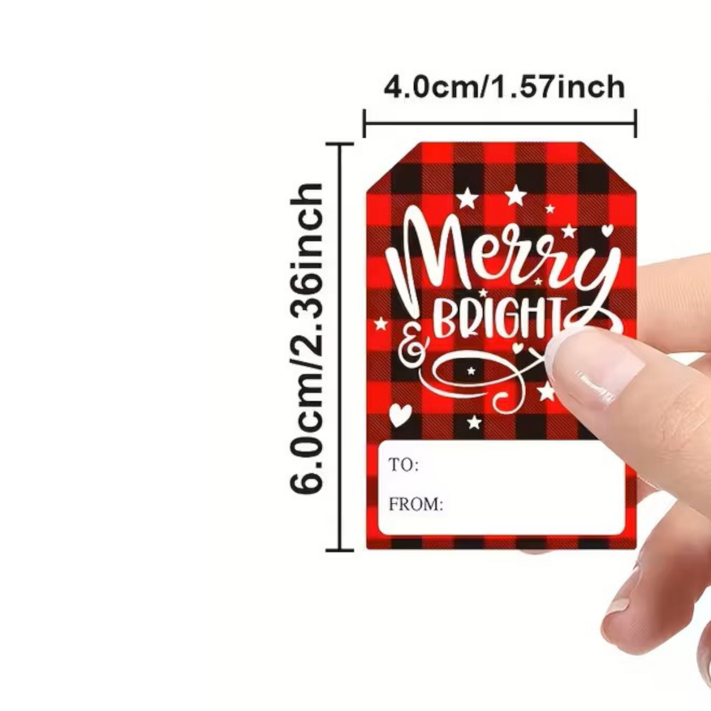 10 pcs Glossy Self-Adhesive Christmas Stickers Roll