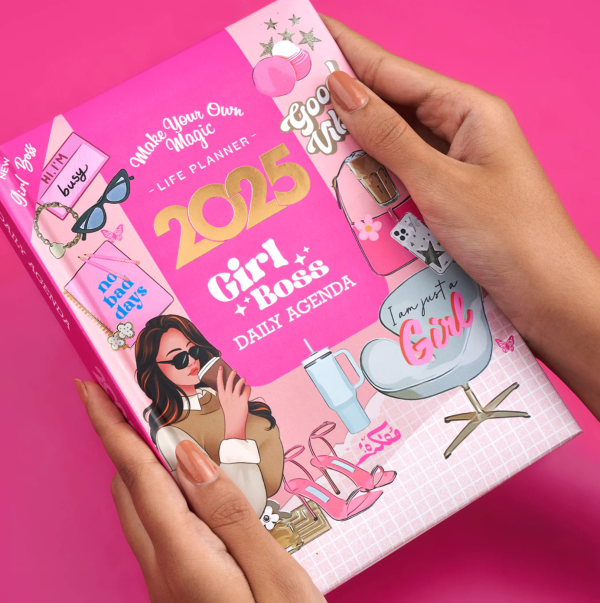 2025 Daily  Girl Boss Agenda with 2 Bookmark Gifts and Gift Card!