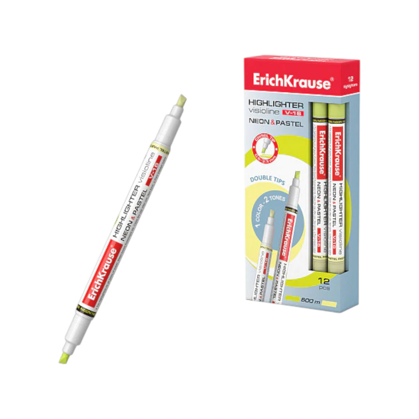 Double-Sided Highlighter Erich Krause Visioline V-16 Brush Neon DS 35-36