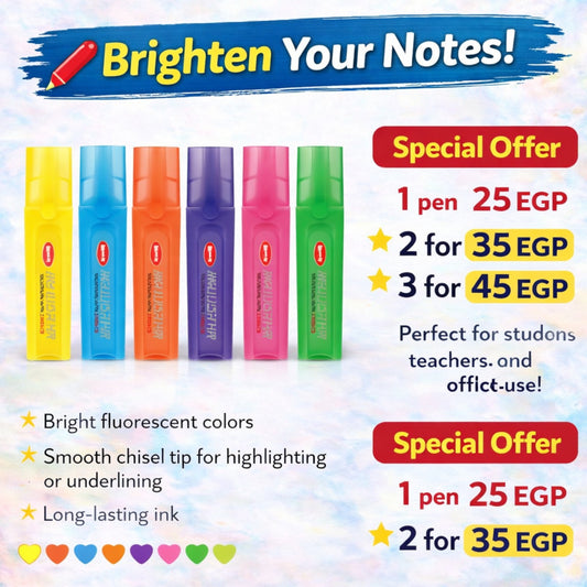 Beifa Fluorescent Chisel Pen – Model HY15A-24V1