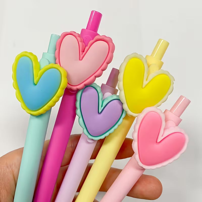 Pastel Heart Gel Pen - 1 Pen + 1 Refill