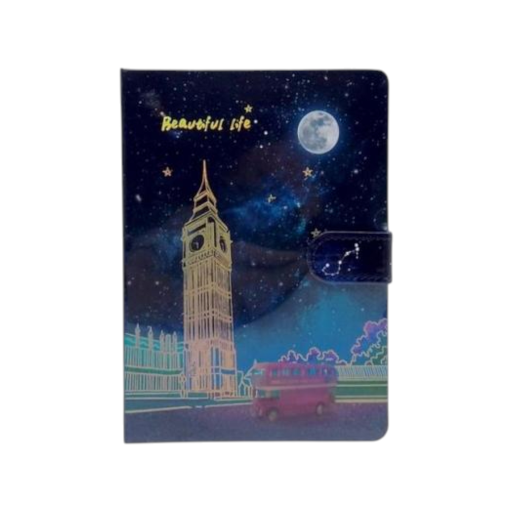 80 Sheets SIMBA B6 Hard Cover Spiral Notebook Ruled Cream Paper Tower