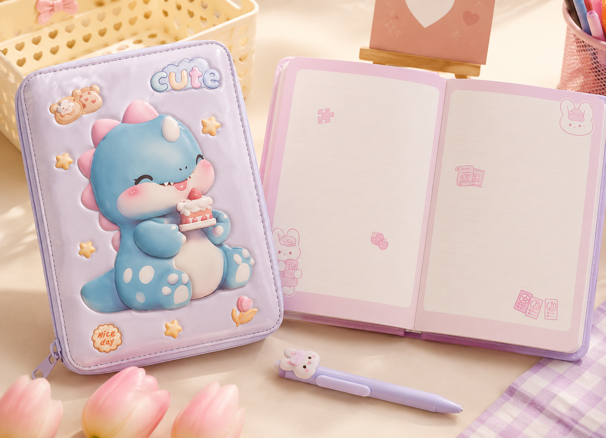 3D Squishy Notebook 17x12.5 cm - 132 Sheets
