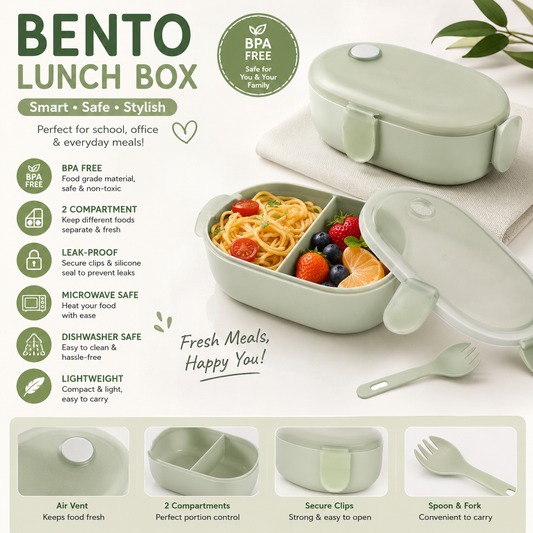 Bento Lunch Box (Green)