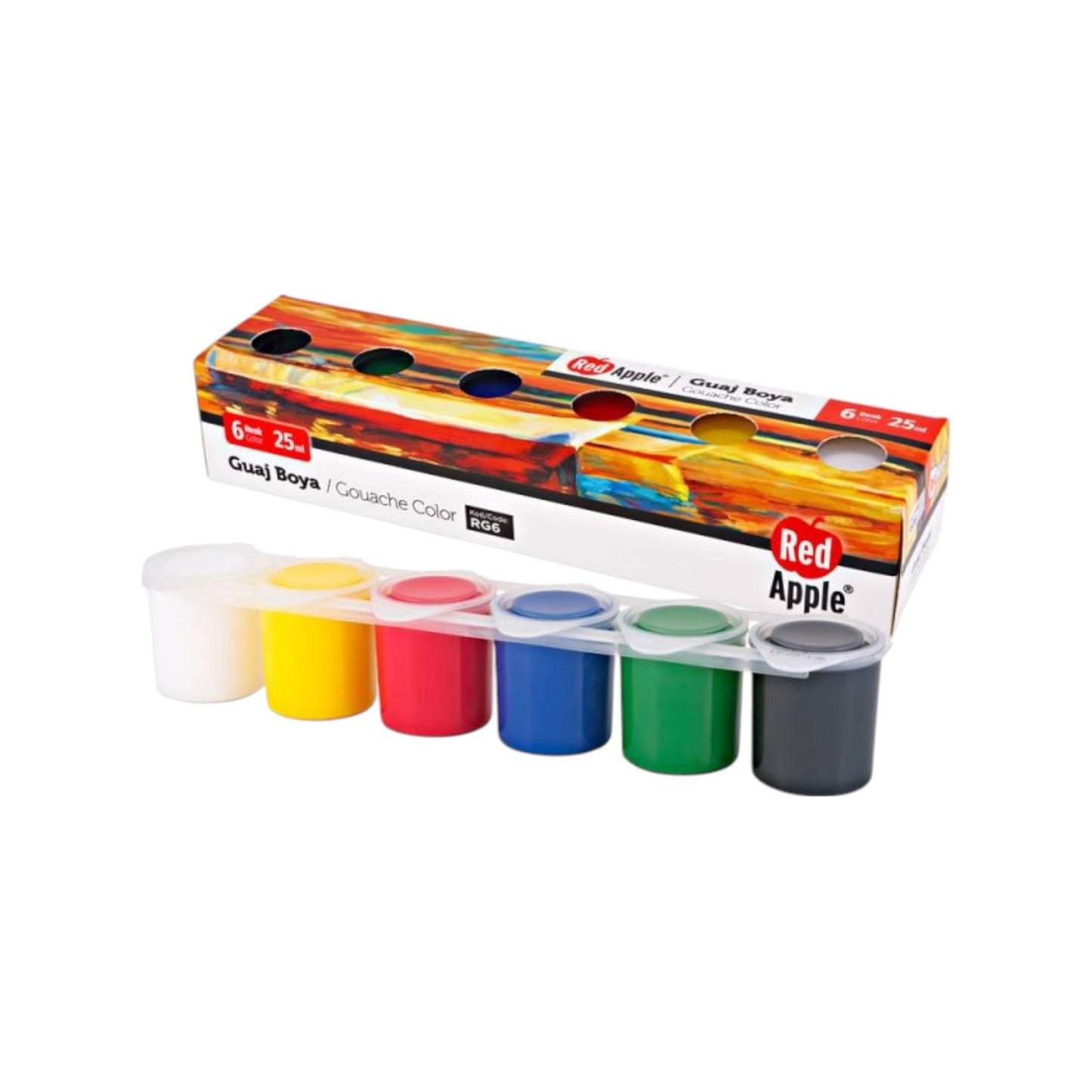 Red Apple Acrylic Paint (25m) 6 Colors