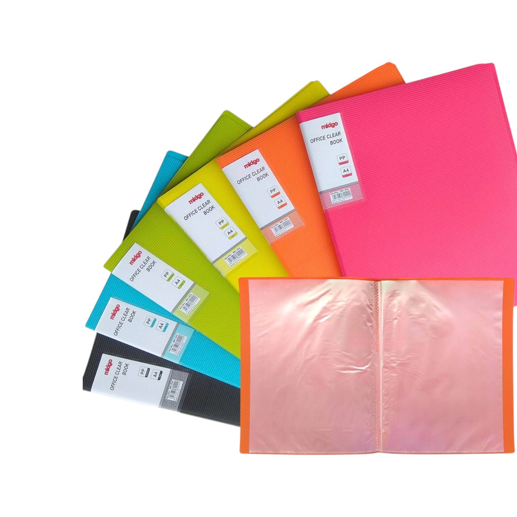 , 60 Pockets Midgo MS-60A4 Document Binder with PP Sheet for A4 Pages