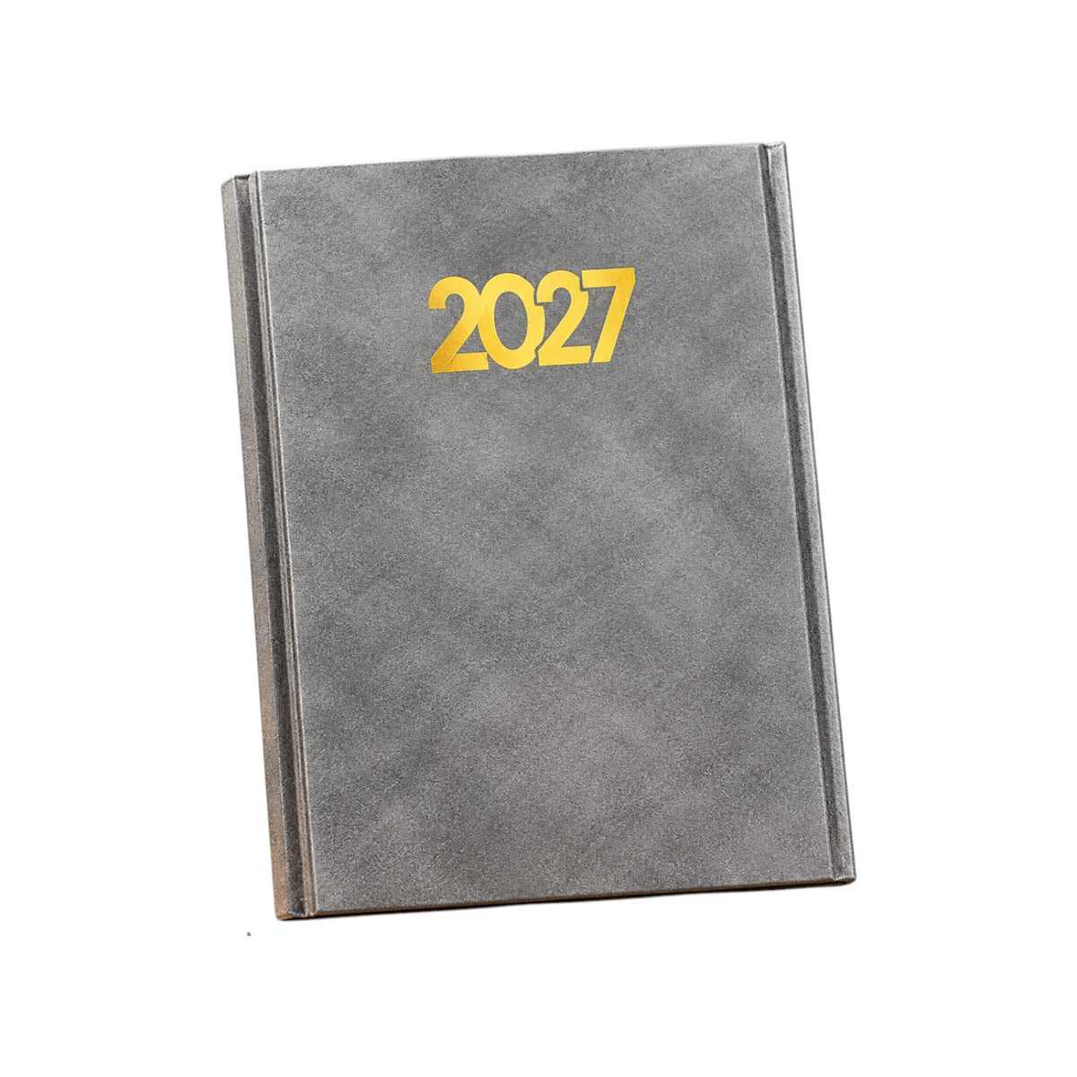 Elite Stationery House 2027 classic diary with an elegant grey textured hardcover and gold embossed lettering.