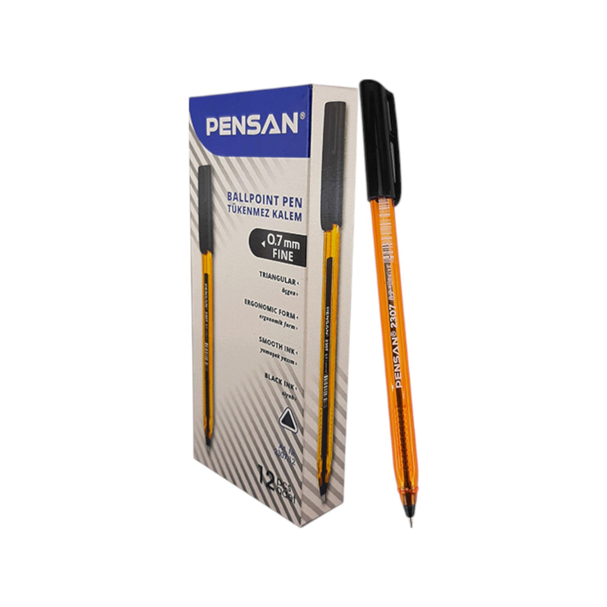 Turkish Ballpoint Pen 0.7 mm Multicolor - Pensan 2307