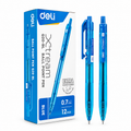 Deli Q20-BL 0.7 mm Tip Ballpoint Pen 12-Pieces, Blue Ink