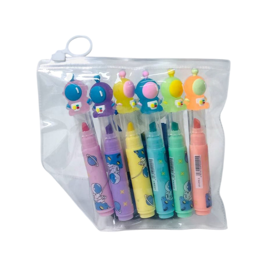 Highlighter Glitter Pastel 6 Colors Dino