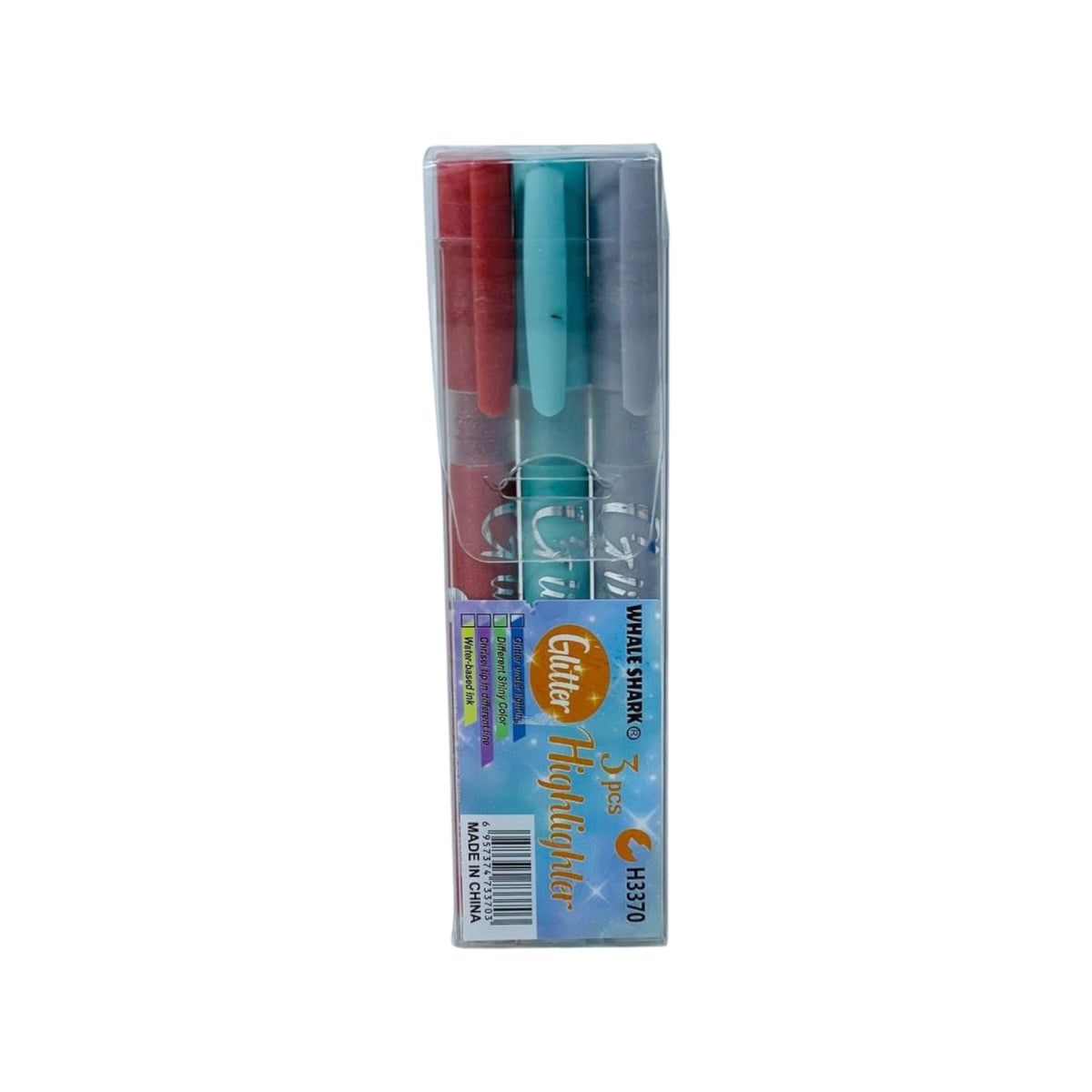 Glitter Highlighter Set Of 3 Pcs. - Multi Color - Whale Share
