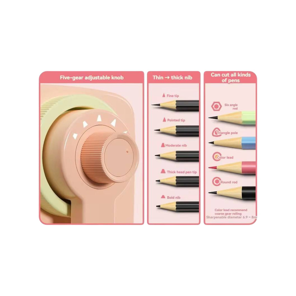 Plastic Pencil Sharpener With Handle