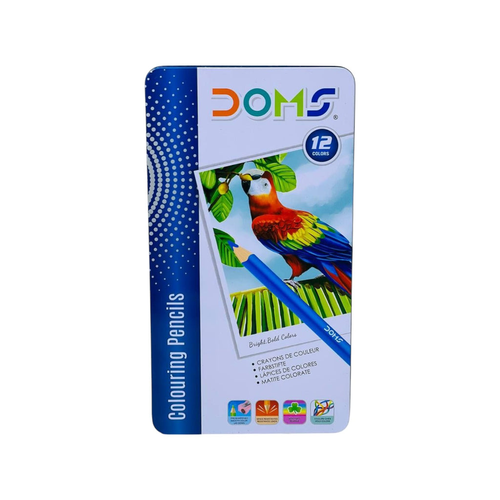 Doms Colors 12 Long Colors Pencils in a Tin Box