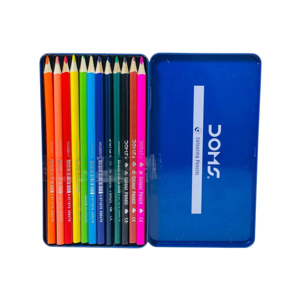 Doms Colors 12 Long Colors Pencils in a Tin Box