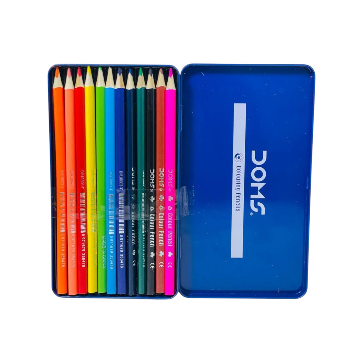 Doms Colors 12 Long Colors Pencils in a Tin Box