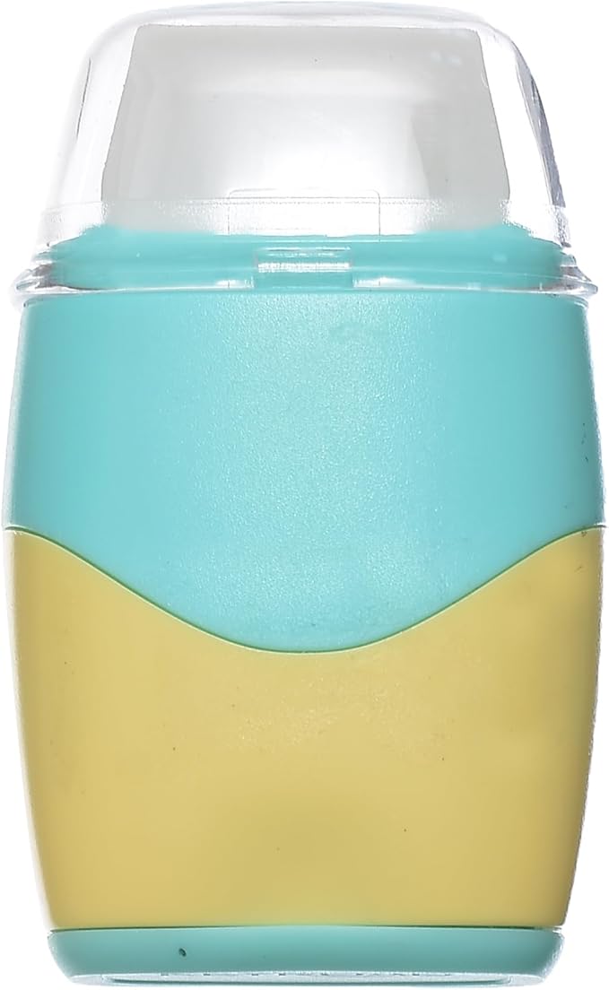 Keyroad Pastel Plastic Sharpener, 2 Holes, with Container and Eraser