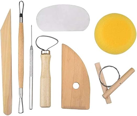 Set Of 8 Pieces Of Clay Wax Pottery Tool Kit