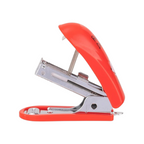 Elite Stationery House Deli e0253 mini red paper stapler with a soft-touch finish for office and school use