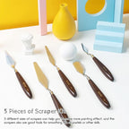 5 Pieces Painting Knives Stainless Steel Spatula