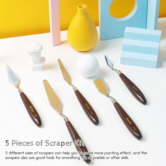 5 Pieces Painting Knives Stainless Steel Spatula