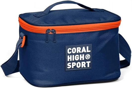 Coral High Sport Thermal Lunch Bag - Navy Blue Neon Orange