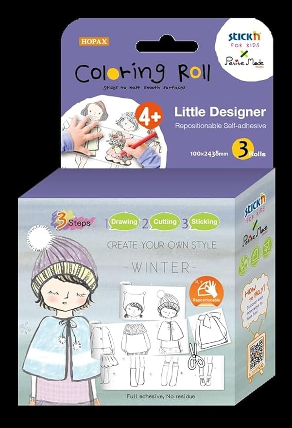 Stick'n Hopax- Little Designer Spring Coloring Roll